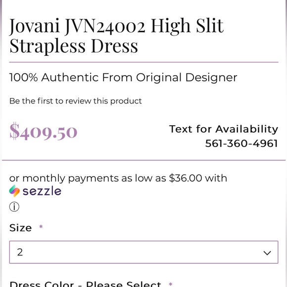 JOVANI Strapless Prom Dress - Picture 10 of 10